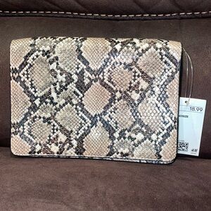 NWT H&M Snakeskin Pattern Crossbody Bag